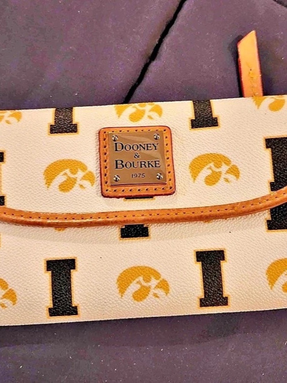 Dooney & Bourke Iowa Hawkeyes NCAA Large Slim Wristlet Wallet